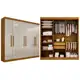 Guarda-Roupa Casal Malibu 6 PT Imbuia e Off White em oferta