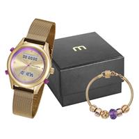 Imagem da promoção Relógio Feminino Mondaine Anadigi - 99120LPMVDE7K1 Dourado com Acessórios