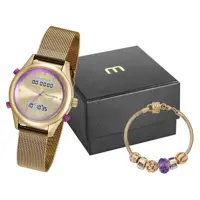 Relógio Feminino Mondaine Anadigi - 99120LPMVDE7K1 Dourado com Acessórios em oferta na Magazine Luiza