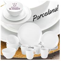Imagem da promoção Aparelho de Jantar 16 Peças Schmidt Porcelana - Redondo Branco Universal
