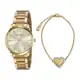 Relógio Feminino Mondaine Analógico - 53819LPMVDE1KC Dourado com Acessório em oferta