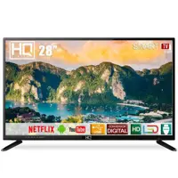 Smart TV LED 28" HD HQ HQSTV28NY Netflix Youtube HDMI USB Wi-Fi em oferta na Magazine Luiza