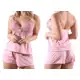 Baby Doll Diluxo Rosa em oferta