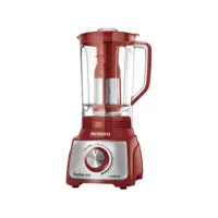 Liquidificador Mondial Turbo Inox L-1100 RI 3L - Vermelho com Filtro 12 Velocidades 1100W 5878-01 em oferta na Magazine Luiza