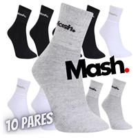 Imagem da promoção Kit Meia Mash Cano Médio Felpa com 10 Pares