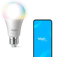 Imagem da Promoção Lâmpada Inteligente Mais Potente 15W Smart Color RGB Wifi Elgin compatível com Alexa e Google Home
