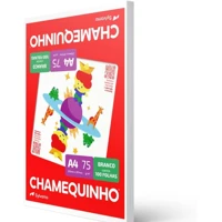 Imagem da promoção Chamequinho Papel A4, 75 g, 100 Folhas, Branco Sulfite