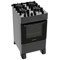 Fogão 4 Bocas à Gás Atlas Mônaco Top Glass Mesa de Vidro Preto Bivolt em oferta na Ponto Frio