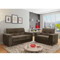 Sofá Turin 2 e 3 Lugares Flash Estofados em oferta na Casas Bahia
