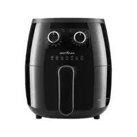 Fritadeira Elétrica sem Óleo/Air Fryer Britânia - BFR15P Preta 5L com Timer em oferta na Magazine Luiza