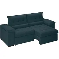 Sofá Retrátil Reclinável 3 Lugares Suede Veludo - Arezzo BestHouse em oferta na Magazine Luiza