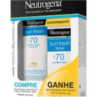Imagem da promoção Kit Protetor Solar Corporal Neutrogena Sun Fresh FPS70 200ml + Neutrogena Facial FPS70 40g
