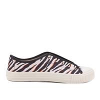 Imagem da promoção Tênis Moleca Animal Print Zebra Ilhós Sem Cadarço Feminino - Preto