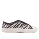 Tênis Moleca Animal Print Zebra Ilhós Sem Cadarço Feminino - Preto em oferta