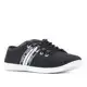Tênis Moleca Casual Listras Feminino - Preto em oferta