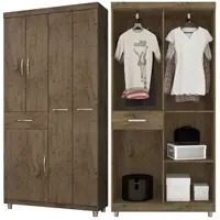 Guarda-roupa Solteiro 5 Portas 1 Gaveta Araplac - 1005 em oferta na Magazine Luiza