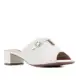 Tamanco Moleca Salto Baixo Textura - Off White em oferta