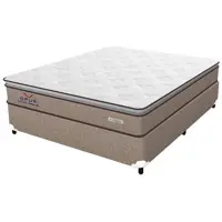 Cama Box (Box + Colchão) Casal Molas Ensacadas/Pocket 65cm de Altura Plumatex Ópus Casal em oferta na Magazine Luiza