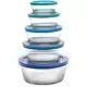 Jogo com 5 Potes, Mantimentos, Azul, 1100/610/410 Ml, Casambiente em oferta