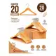 Kit 20 Cabides De Madeira Marfim em oferta