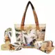 Kit Praia Feminino Chapéu de Palha com Bolsa, Necessaire e Chinelo, Magicc em oferta