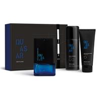 Imagem da promoção Kit Presente Quasar: Desodorante Colônia 90ml + Espuma de Barbear 200ml + Gel Pós Barba 110g