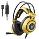Headset Motospeed H19, USB, LED, 7.1, Driver 50mm, Amarelo - FMSHS0104AMA em oferta