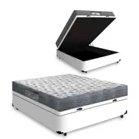 Cama Box Com Baú Casal + Colchão Ortopédico D33 - Ortobom - ISO 100 138x188x60cm em oferta na Casas Bahia