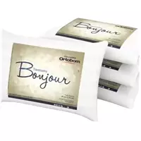Imagem da promoção Kit 4 Travesseiros Ortobom Bonjour Branco 70cm X 50cm Antialérgico - Anjo Ninho