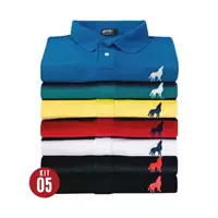 Imagem da promoção Camisa Polo Masculina em Tecido Piquet Vira Lata Wear Kit 5 Unidades