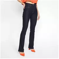 Imagem da promoção Calça Jeans Sawary Bootcut Cintura Alta Elastano Feminina