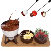 Imagem da promoção Conjunto Kit Aparelho De Fondue Panela Cerâmica 8 Peças Antiaderente - Hauskraft