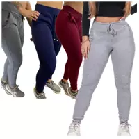 Imagem da promoção KIT 3 calças Ribana,skiny jogger treino academia calça feminina - STK