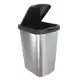 Lixeira Prática 9 Litros Prata Click Label 25462 Arqplast em oferta