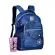 Mochila RB Oficial Feminina Jeans Universitaria Juvenil Adolescente com Pompom e Copo Clio - Rebecca em oferta