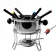 Conjunto Fondue 10 Peças Inox Panela Garfo Fogareiro Queijo Chocolate Outono Inverno Frio Vinho Cozi em oferta