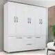 Guarda Roupa Casal Laura 8 Portas Branco - Móveis Arapongas em oferta