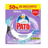 Imagem da promoção Desodorizador Sanitário Pato Gel Adesivo Lavanda 2 refis com 6 discos cada
