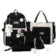 Kit Escolar Completo Mochila Bolsa Estojo Juvenil Feminino Infantil Creche Escolinha Casual Colorido em oferta