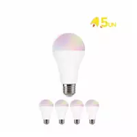 Imagem da promoção Kit 5 Lâmpada Inteligente 11w Rgb Wifi Google Alexa Colorida - Kian