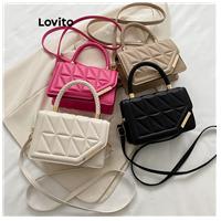 Imagem da promoção Lovito Bolsa De Ombro Pequena Básica Simples Casual Para Mulheres LNA32142 (Rosa Choque/Branco/Preto