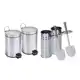 Kit 2 Lixeiras aço inox de 3 Litros e 2 escovas sanitária Healer em oferta