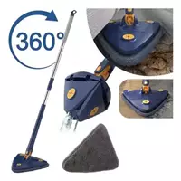 Imagem da promoção Mop Triangular 360 Esfregão Rodo Giratório Lava E Seca Com Extrusão Microfibra Multiuso Limpeza de P