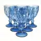 Jogo 6 Taças Diamante Azul Vinho Vidro Água 300ml - Tre em oferta