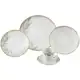 Aparelho de Jantar Sobremesa e Chá 20 Peças Tramontina de Porcelana Branco e Verde Natur em oferta