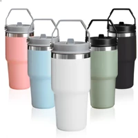 Imagem da promoção Copo Copão Caneca Térmico Aço Inox Grande Tampa Canudo 600ml