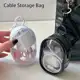 Mini Bolsa Portátil com Zíper Transparente e Estojo para Carregador, Fone de Ouvido e Acessório de V em oferta