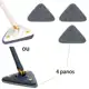Esfregao Branco ou Azul Aleatório com 4 pano Triangulo Mop De Limpeza AjustavelGiratoria 360° em oferta