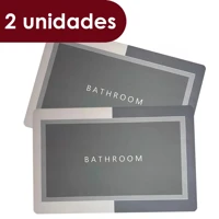 Imagem da promoção Kit 2 Tapetes Mágico Absorvente Antiderrapante Anti Deslizante Secagem Rápida Jogo de Tapete Macio B