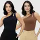 Kit 2 Regata Blusa Feminina Ombro Só Nula Manga Moda Casual Básica Verão Elegante em oferta